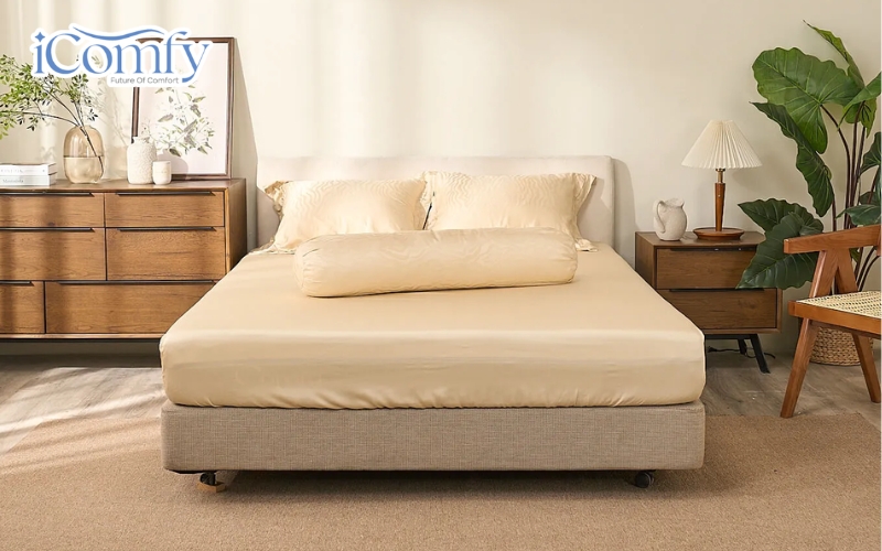 Một chiếc ga có kích thước vừa khít và được bọc căng sẽ giúp bề mặt nệm phẳng phiu