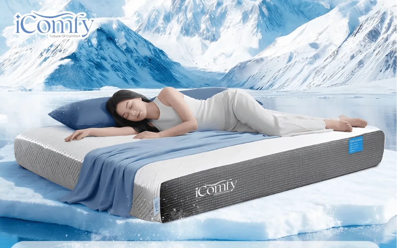 Nên chọn mua nệm memory foam hay nệm cao su? 7 iComfy Coolax Plus