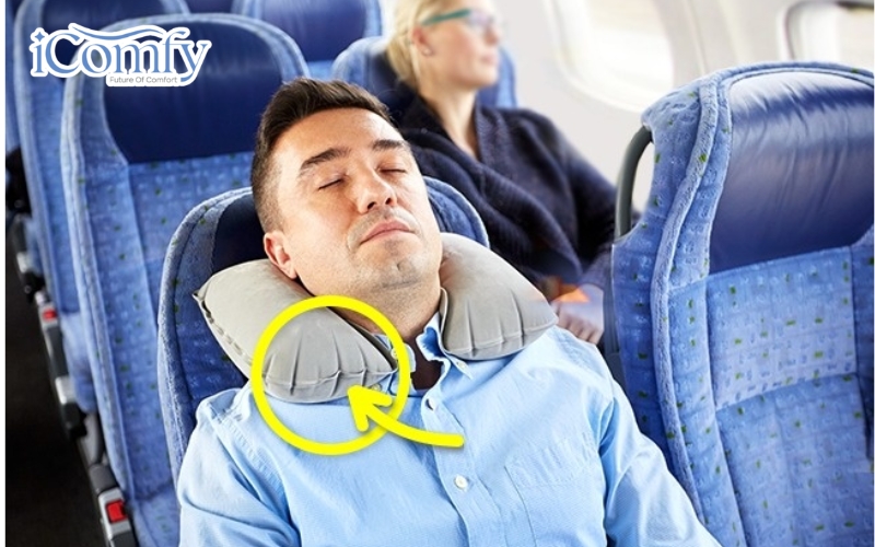 Gối kê cổ giúp cố định tư thế đầu và cổ, hỗ trợ duy trì đường cong sinh lý tự nhiên của cột sống
