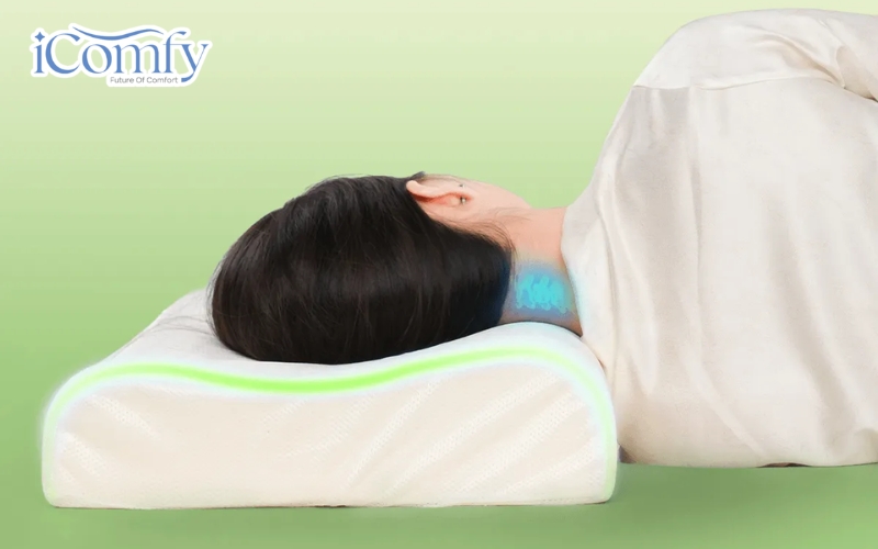 Nên nằm gối cao hay thấp để tránh đau mỏi vai gáy và đột quỵ? 4 Gối cao su thiên nhiên