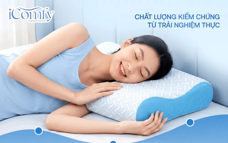 Cách lựa chọn gối phù hợp giúp chăm sóc sức khỏe toàn diện 15 iComfy cung cấp nhiều lựa chọn về kiểu dáng, độ cao và mức độ nâng đỡ, phù hợp với nhu cầu của từng người