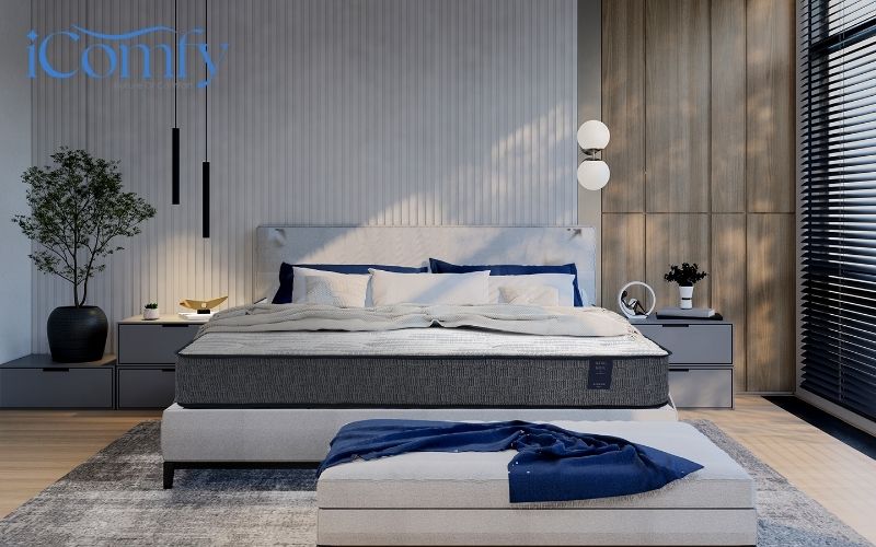 Cách chọn nệm cho phòng ngủ biệt thự cực chuẩn 7 Nệm lò xo King Koil Serene Pure rất êm ái và ấm áp