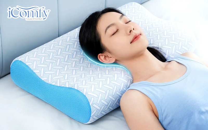 Bí quyết chọn gối cho người nằm ngửa đập tan cơn nhức mỏi 6 Gối Memory Foam iComfy Nami