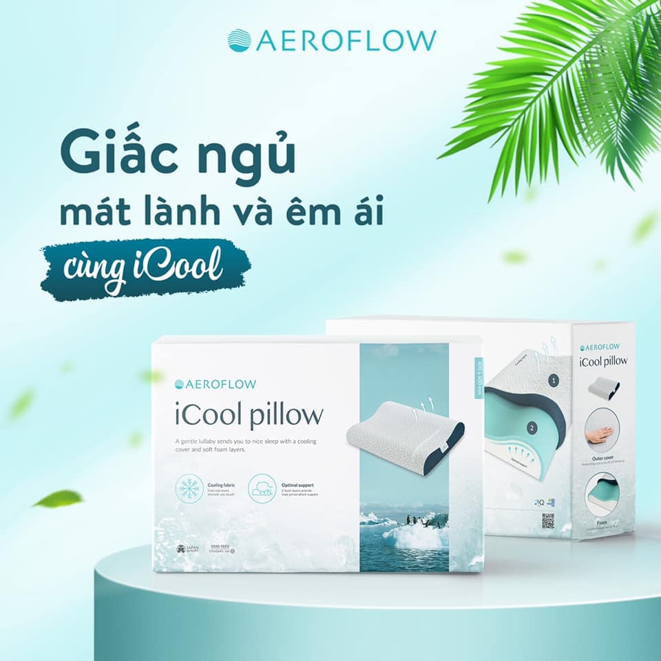 Gối chống ngáy là gì? Cách chọn gối cho người ngủ ngáy 14 Gối foam Aeroflow iCool