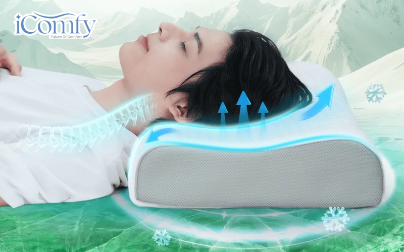 Gối công thái học có thể giúp duy trì cột sống trong tư thế trung tính