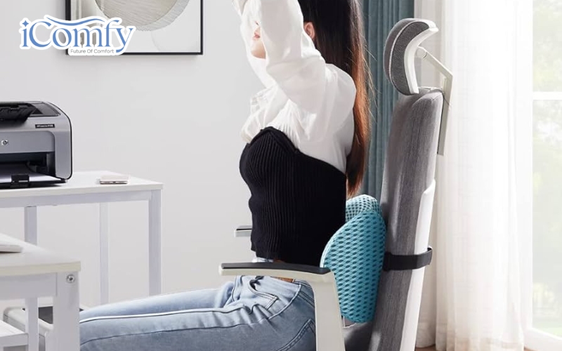 Gối tựa lưng văn phòng còn được tích hợp thêm nhiều tính năng hiện đại