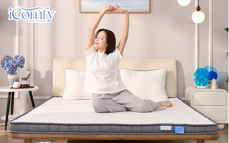 Nệm cứng là gì, có tốt cho cột sống không? Bí quyết chọn nệm chuẩn 6 iComfy Basic 1.0