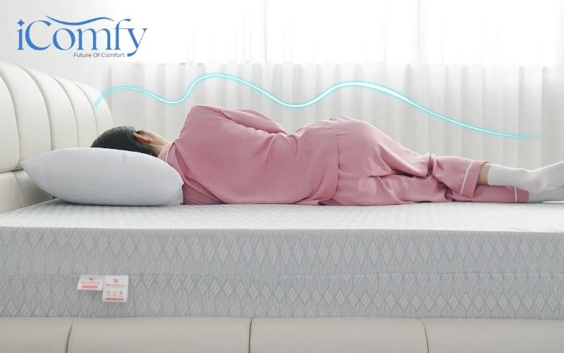 Nệm foam áp dụng công nghệ tiên tiến giúp nâng đỡ và định hình cột sống
