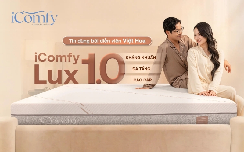 Nệm foam Comfy Lux 1.0 làm mát hiệu quả