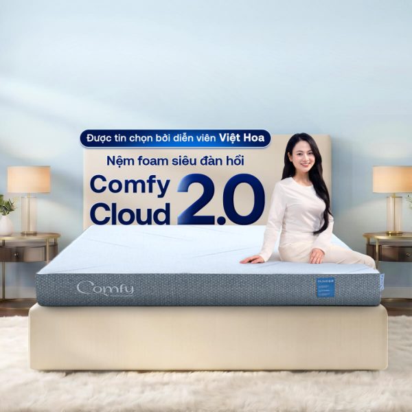 Nệm foam Comfy Cloud 2.0 đàn hồi tốt