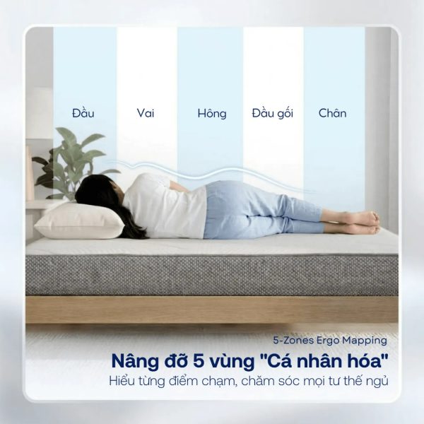 Nệm foam Comfy Cloud 2.0 nâng đỡ tốt
