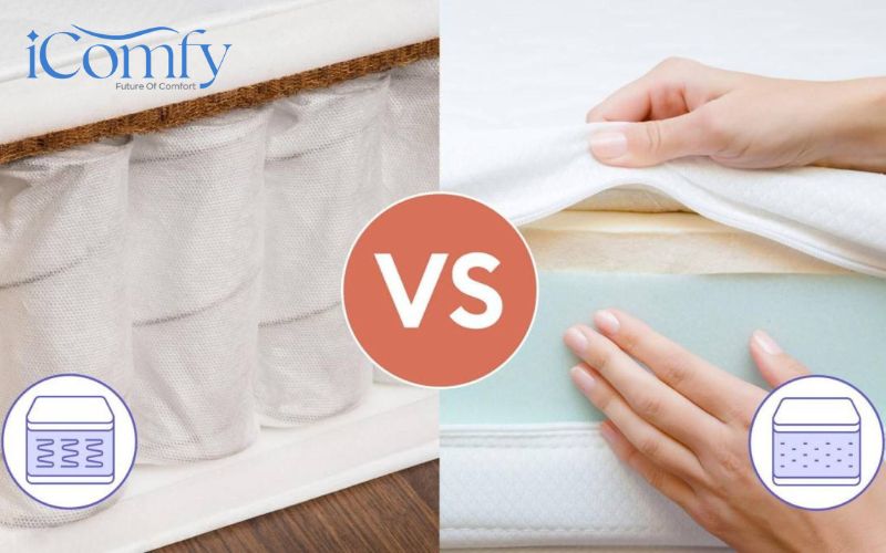 So sánh nệm lò xo và nệm memory foam - Loại nào tốt và nên chọn? 5 Có nhiều khách hàng băn khoăn không biết nên lựa chọn nệm lò xo hay nệm memory foam