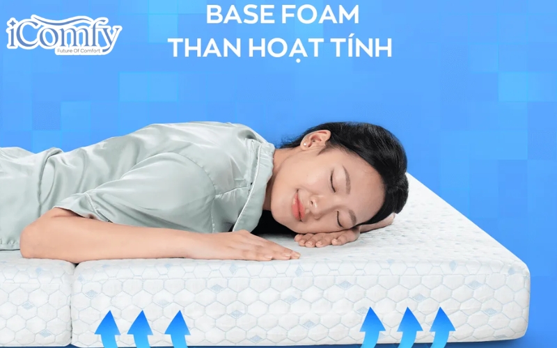Foam là chất liệu nổi tiếng với khả năng phân tán áp lực và ôm sát đường cong cơ thể