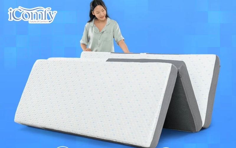 Nệm foam gấp 3 là loại nệm foam có thiết kế gấp 3 mảnh