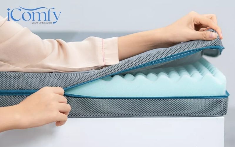 Top 7+ nệm foam tốt, êm ái và độ bền ấn tượng 11 Nệm foam Nhật Goodnight Osaka thiết kế gọn nhẹ