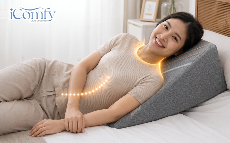 Cách chọn nệm cho người bị trào ngược dạ dày giúp ngủ sâu 7 Người bị trào ngược dạ dày thường được khuyên ngủ với tư thế nâng cao đầu khoảng 15-30 độ