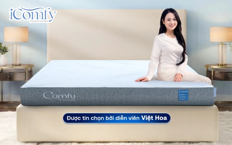 iComfy là cái tên được nhiều người tiêu dùng lựa chọn nhờ hệ sinh thái đa dạng gồm nệm foam và gối công thái học