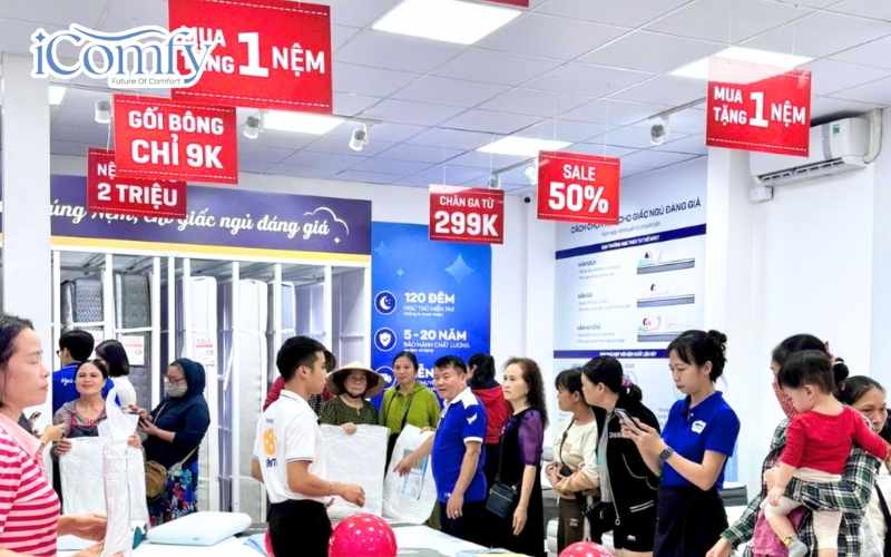 Dễ dàng sở hữu nệm chất lượng cao, chính hãng tại iComfy