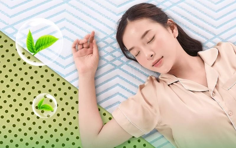 Nệm Gummi Signature có tốt không: Review nệm thực tế 3 Gummi Signature là sự kết hợp giữa cao su thiên nhiên và tinh chất trà xanh