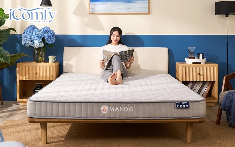 So sánh nệm lò xo và nệm memory foam - Loại nào tốt cho giấc ngủ? 2 Nệm lò xo là dòng nệm có phần lõi được cấu tạo từ hệ thống lò xo bằng thép