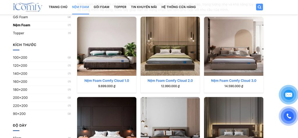 Danh mục nệm foam