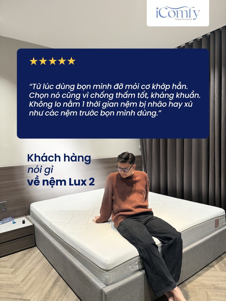 Review của khách hàng về nệm Comfy Lux 2.0