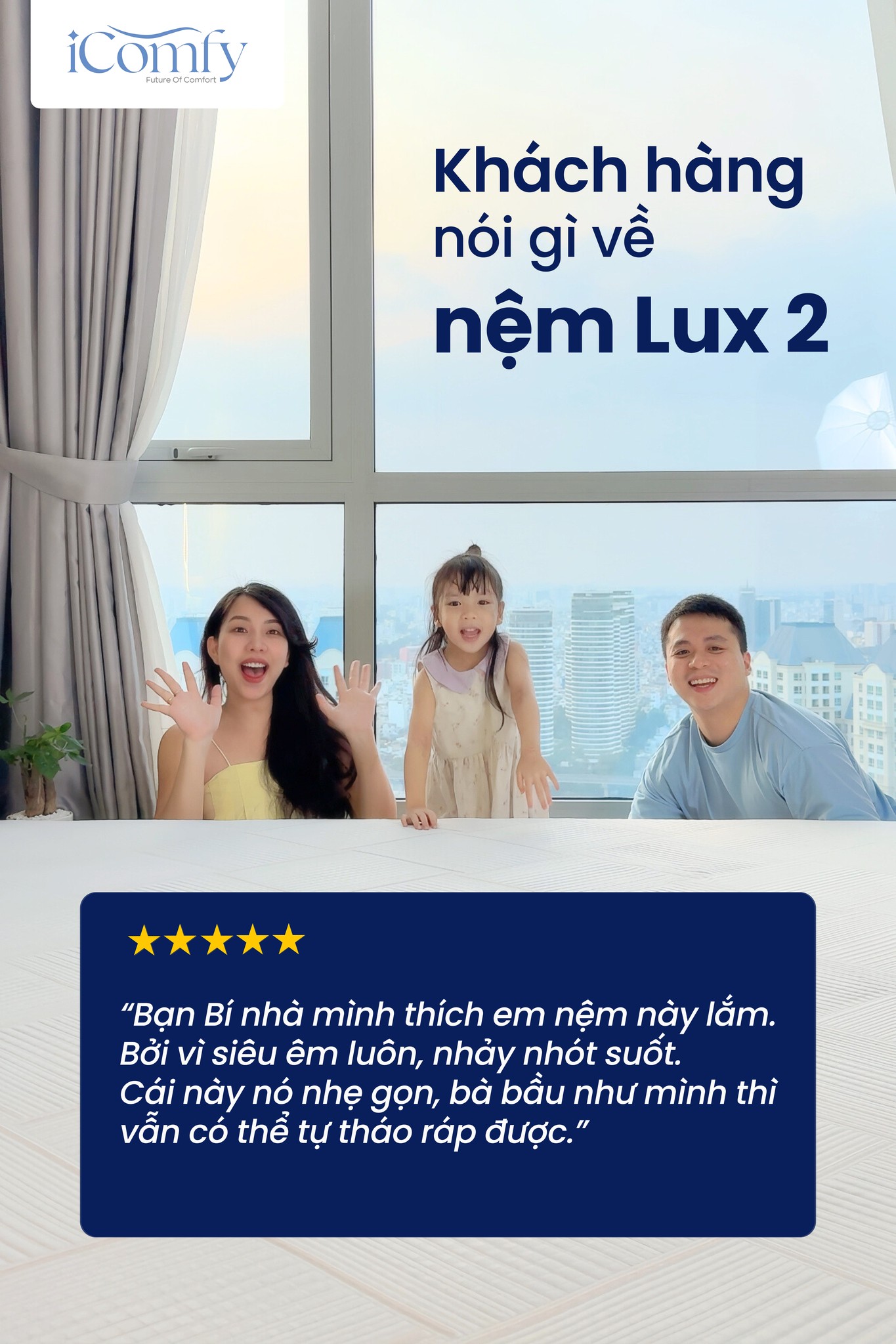 Review của khách hàng về nệm Comfy Lux 2.0