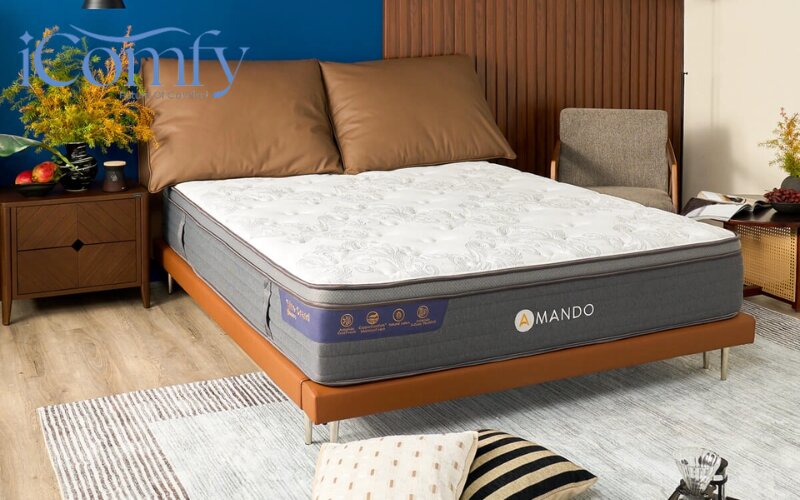 Nệm lò xo liên kết chịu lực tốt, có độ bật nảy cao