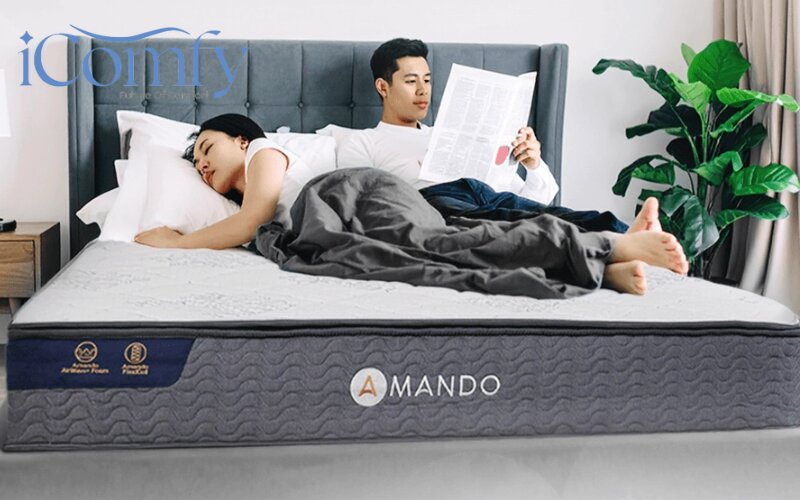 Bảng giá nệm 2m x 2m (200 x 200) chính hãng mới nhất 2026 6 Elite Original hỗ trợ nâng đỡ theo từng vùng cơ thể, hạn chế truyền chuyển động