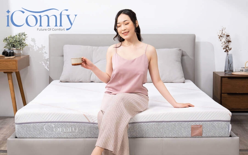 Nệm Foam Comfy Lux 1.0 độ đàn hồi cứng vừa, phù hợp với người thích nằm chắc lưng