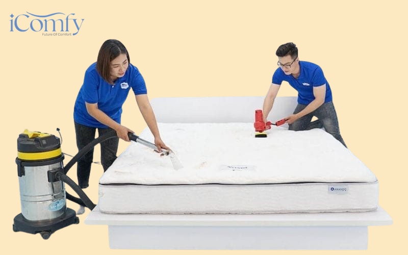 Dịch vụ giặt nệm tại nhà được nhiều gia đình ưu tiên nhờ khả năng làm sạch toàn diện và tiết kiệm thời gian
