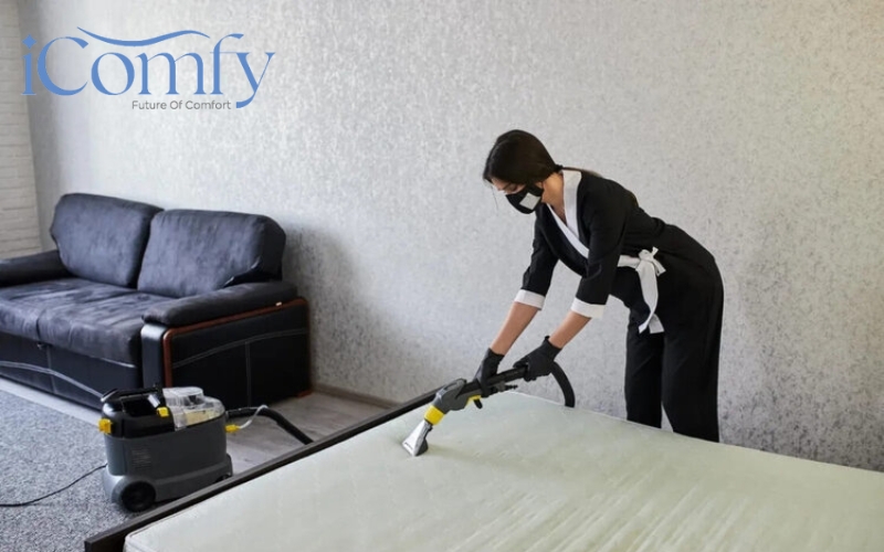 Để nệm được làm sạch sâu mà vẫn giữ nguyên cấu trúc, một đơn vị uy tín luôn áp dụng quy trình bài bản