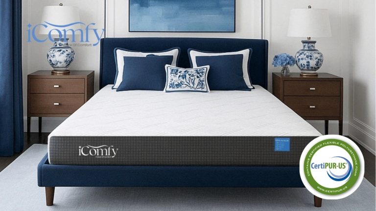 Nệm foam iComfy đạt chứng nhận CertiPUR-US an toàn sức khỏe