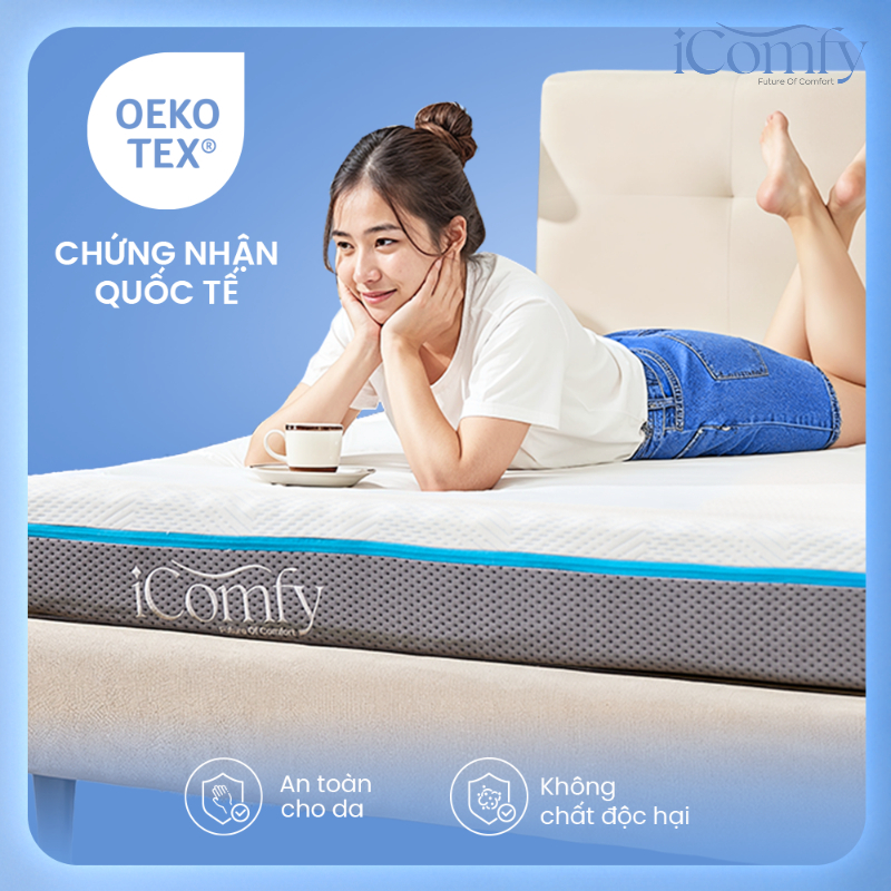 Nệm iComfy có đạt chứng nhận OEKO-TEX® STANDARD 100 không?