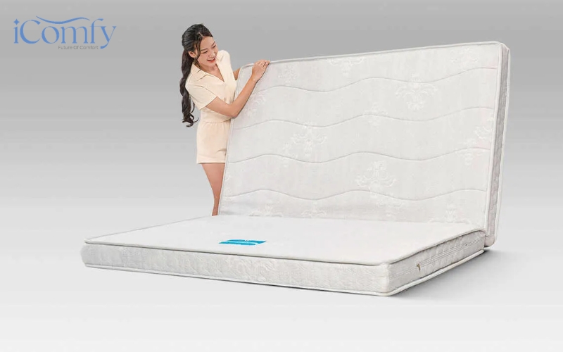 Nệm gấp trên thị trường rất đa dạng, được phân loại chủ yếu theo cấu tạo và chất liệu