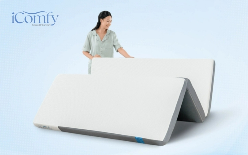 TOP 5 mẫu nệm gấp gọn cho bé đi học êm ái, chất lượng cao 4 Nệm foam iComfy Fold 4.0