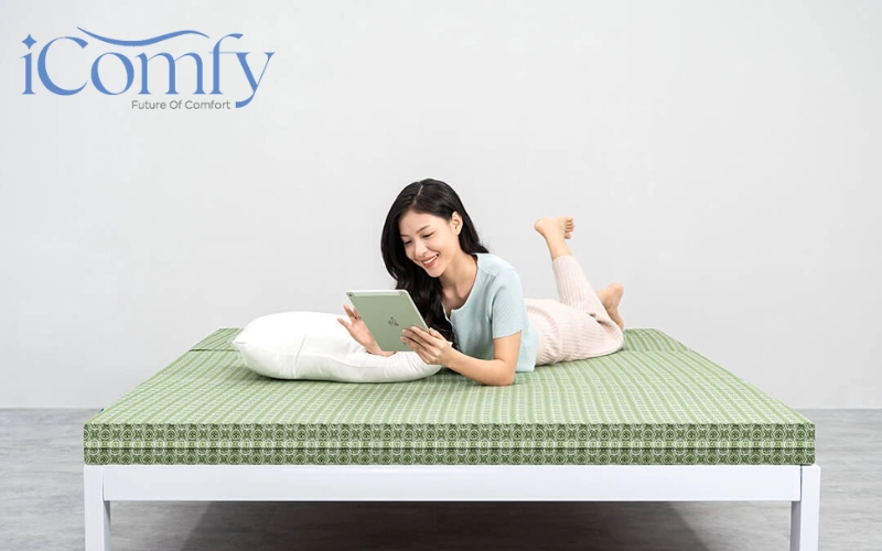 Bông ép có đặc tính bề mặt phẳng, chắc, không lún sâu khi nằm