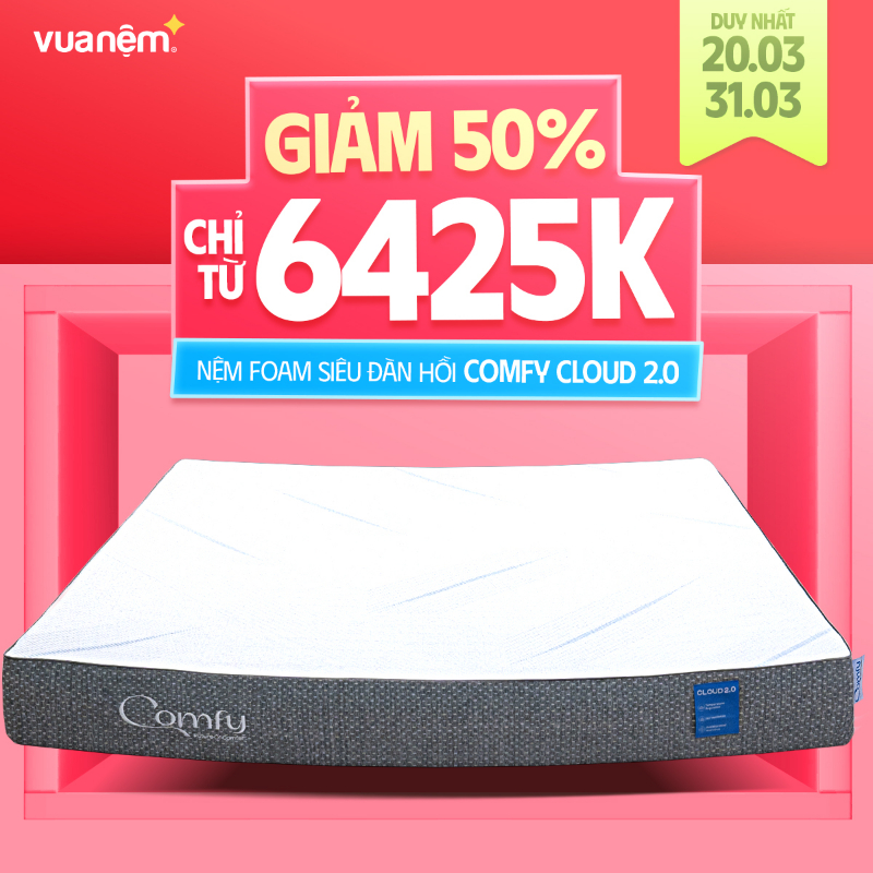 Nệm foam siêu đàn hồi Comfy Cloud 2.0