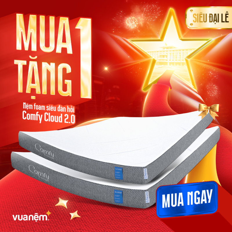 Sale Tưng Bừng – Mừng Đại Lễ 4 Nệm foam iComfy Cloud 2.0