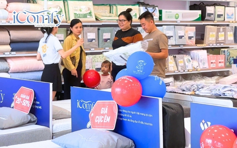TOP 10+ cửa hàng nệm quận Thanh Xuân uy tín, chất lượng hàng đầu 2 Mỗi sản phẩm tại iComfy đều có đầy đủ thông số về chất liệu, độ dày, công nghệ và giá bán