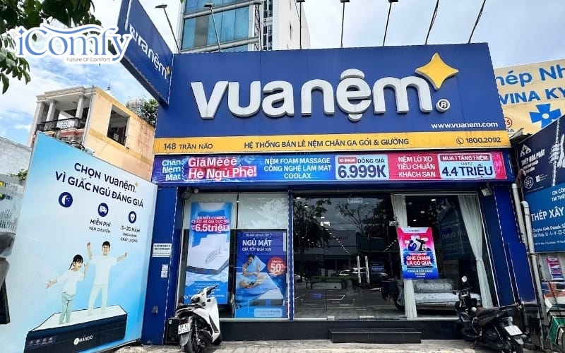 TOP 10 cửa hàng chăn ga gối nệm Đồng Tháp chính hãng, giá tốt 2 Vua Nệm & iComfy