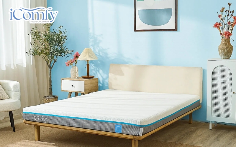 Độ dày 15cm tạo độ lún vừa phải, ôm sát đường cong cơ thể mà không gây võng lưng