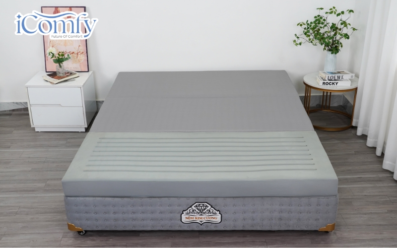 Chiều ngang chỉ 80cm, mẫu nệm này giúp tiết kiệm không gian hiệu quả, rất phù hợp cho phòng trọ, ký túc xá