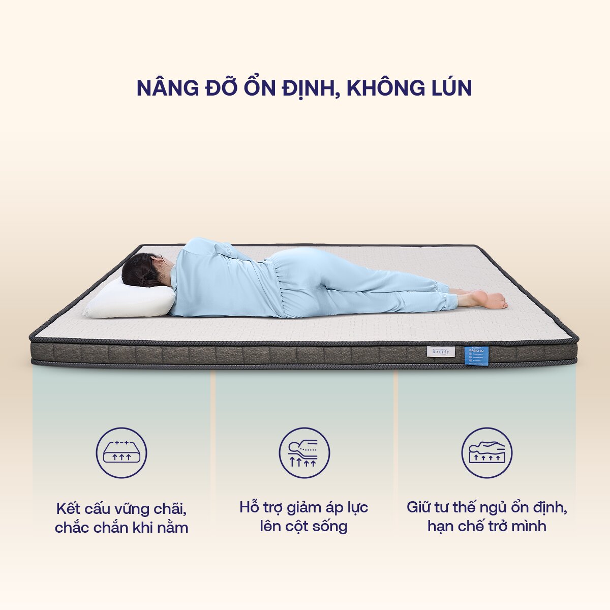 Nệm 15cm đáp ứng đa dạng nhu cầu sử dụng từ người trẻ đến người lớn tuổi