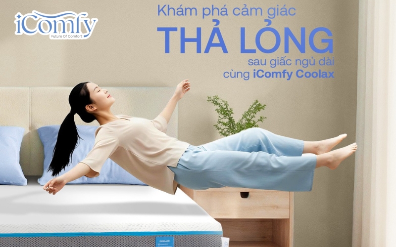 Cách chọn nệm em bé an toàn & TOP 10+ mẫu nệm tốt 9 Nệm foam iComfy Coolax Plus sở hữu cấu trúc foam đa tầng