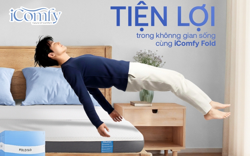 Nệm than hoạt tính: Đánh giá chi tiết, bảng giá, kinh nghiệm mua 7 Nệm foam iComfy Fold 3.0