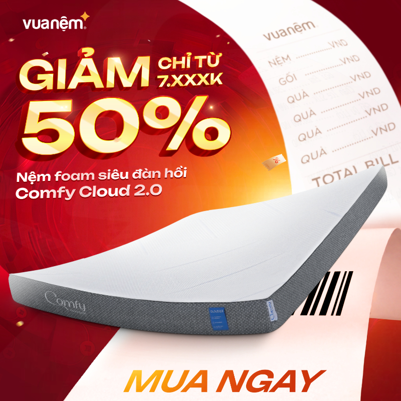 Nệm foam siêu đàn hồi iComfy Cloud 2.0