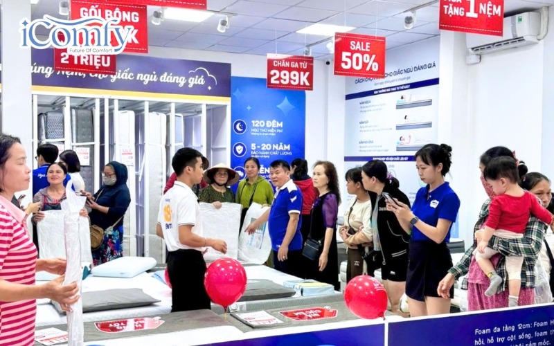 Các sản phẩm của iComfy được phát triển theo tiêu chí nâng đỡ cơ thể tốt, thoáng khí