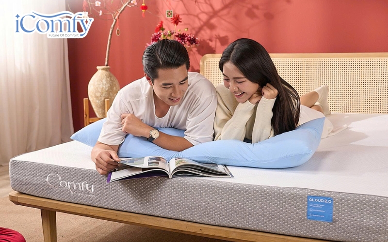 Các dòng nệm iComfy được thiết kế theo cấu trúc đa tầng, phân vùng nâng đỡ cơ thể