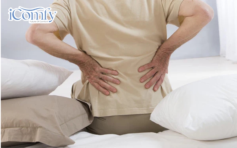 Một chiếc nệm không phù hợp thường tạo áp lực lớn lên vai, hông khiến lưng đau ê ẩm
